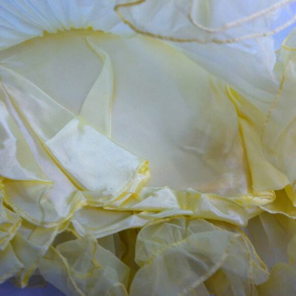 Vintage Jack Spiro Girls Butter Yellow Ruffle Party Dress Size 3T New - Picture 4 of 8